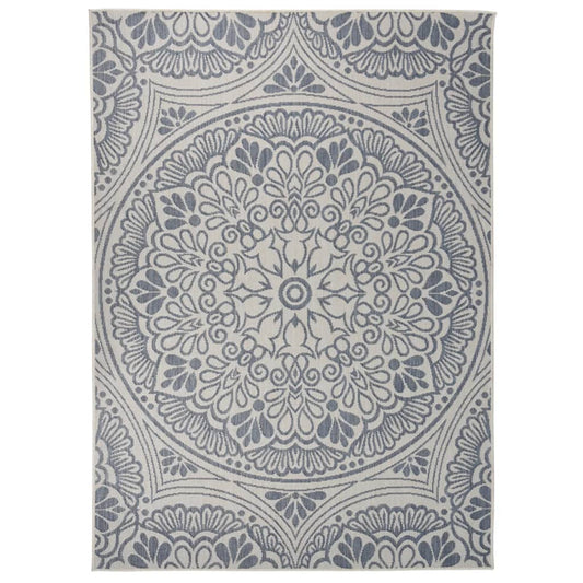 Buitenkleed met patroon platgeweven 200x280 cm blauw is nu te koop bij PeponiXL, paradijselijk wonen!