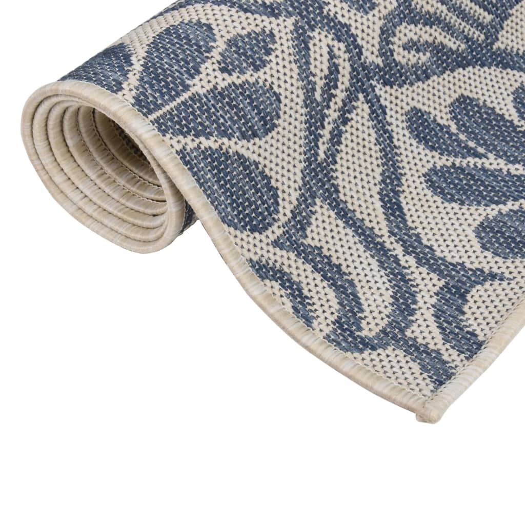 Buitenkleed met patroon platgeweven 200x280 cm blauw is nu te koop bij PeponiXL, paradijselijk wonen!