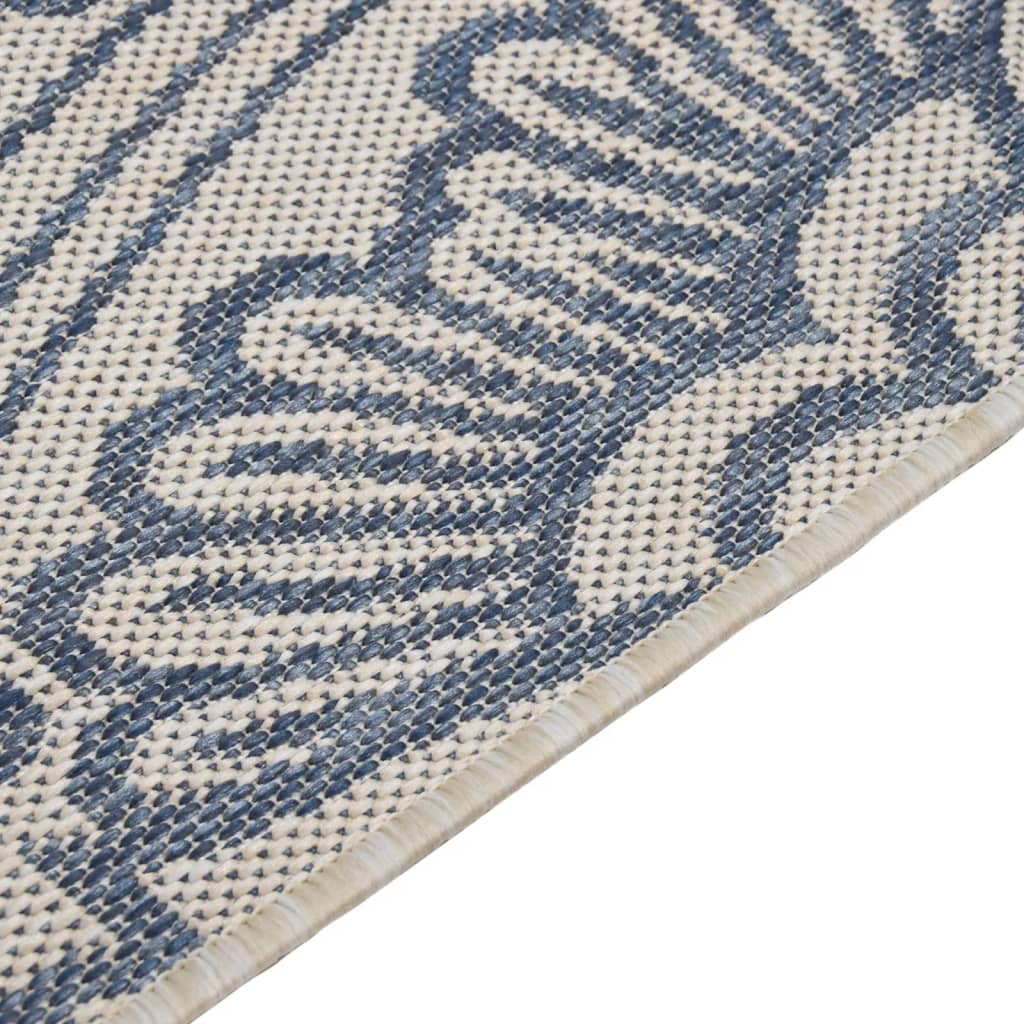 Buitenkleed met patroon platgeweven 200x280 cm blauw is nu te koop bij PeponiXL, paradijselijk wonen!