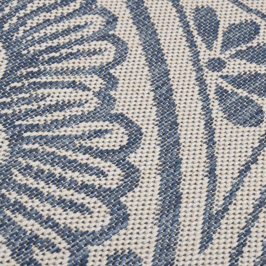 Buitenkleed met patroon platgeweven 200x280 cm blauw is nu te koop bij PeponiXL, paradijselijk wonen!