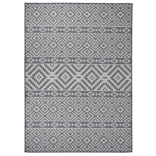 Buitenkleed met patroon platgeweven 200x280 cm blauw is nu te koop bij PeponiXL, paradijselijk wonen!