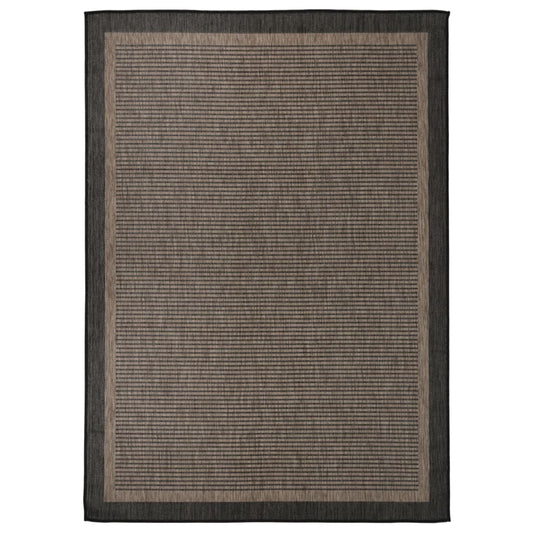 Buitenkleed platgeweven 120x170 cm donkerbruin is nu te koop bij PeponiXL, paradijselijk wonen!