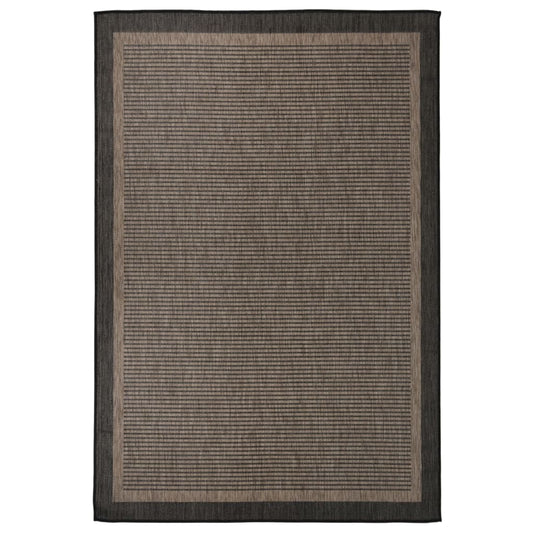 Buitenkleed platgeweven 160x230 cm donkerbruin is nu te koop bij PeponiXL, paradijselijk wonen!