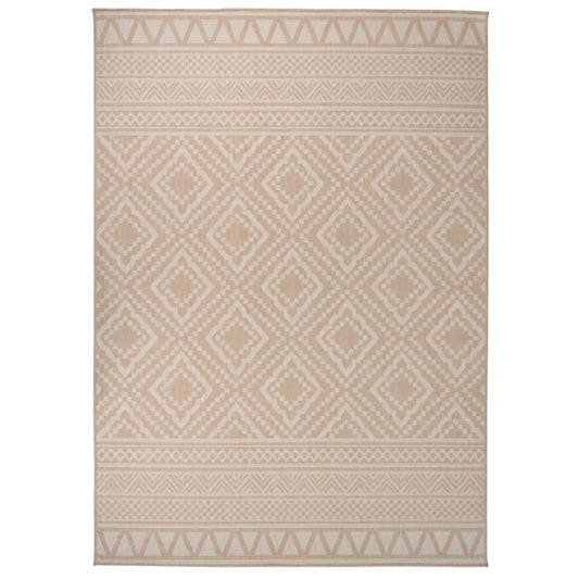 Buitenkleed met patroon platgeweven 120x170 cm bruin is nu te koop bij PeponiXL, paradijselijk wonen!