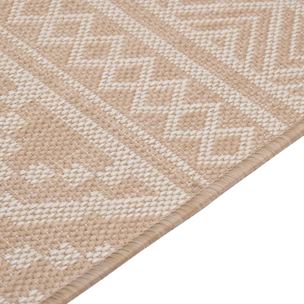 Buitenkleed met patroon platgeweven 120x170 cm bruin is nu te koop bij PeponiXL, paradijselijk wonen!