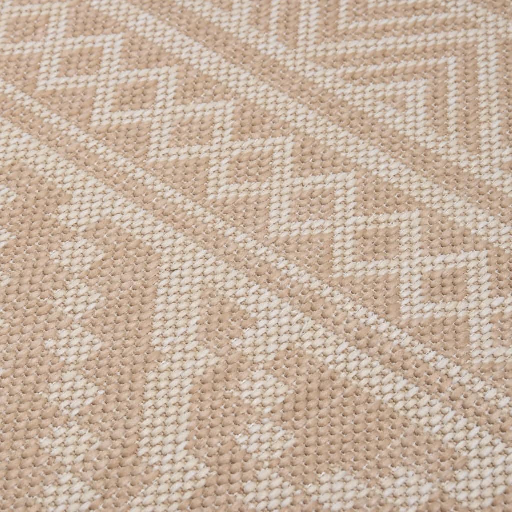 Buitenkleed met patroon platgeweven 120x170 cm bruin is nu te koop bij PeponiXL, paradijselijk wonen!