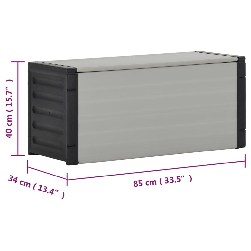 Tuinafvalbak 85x34x40 cm grijs is nu te koop bij PeponiXL, paradijselijk wonen!