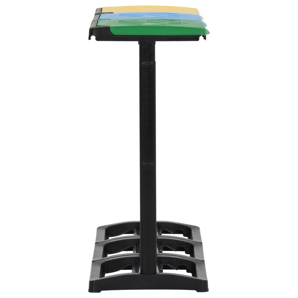340989 vidaXL Afvalzakstandaards met deksel 240-330 L PP meerkleurig is nu te koop bij PeponiXL, paradijselijk wonen!