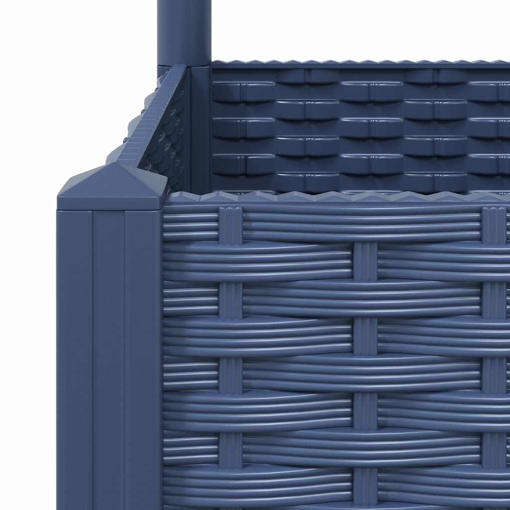 Plantenbak met latwerk 120x120x136 cm polypropeen blauwgrijs is nu te koop bij PeponiXL, paradijselijk wonen!