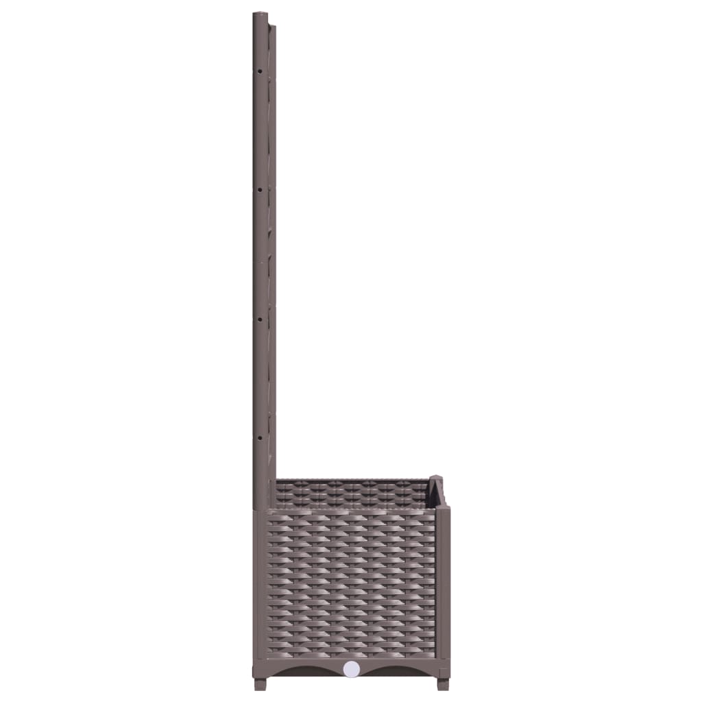 Plantenbak met latwerk 40x40x136 cm polypropeen bruin is nu te koop bij PeponiXL, paradijselijk wonen!
