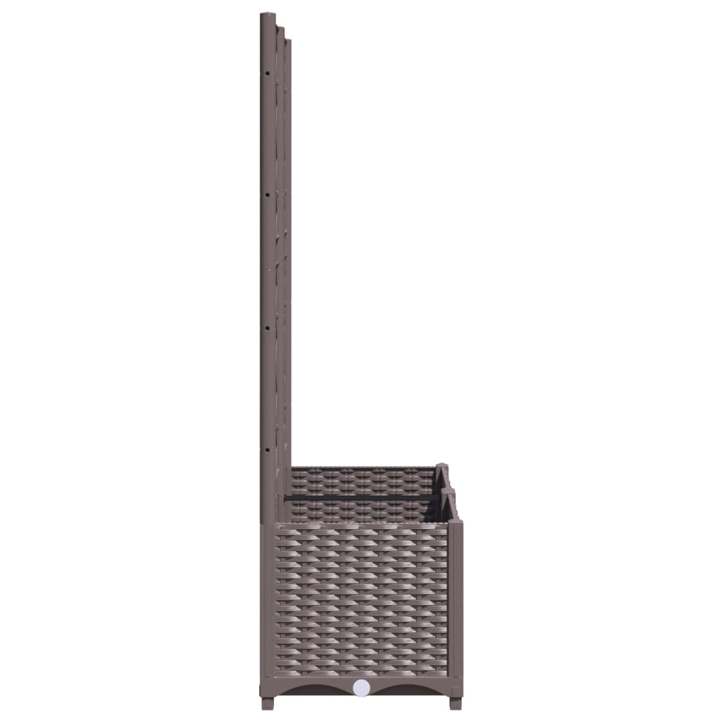 Plantenbak met latwerk 80x40x136 cm polypropeen bruin is nu te koop bij PeponiXL, paradijselijk wonen!