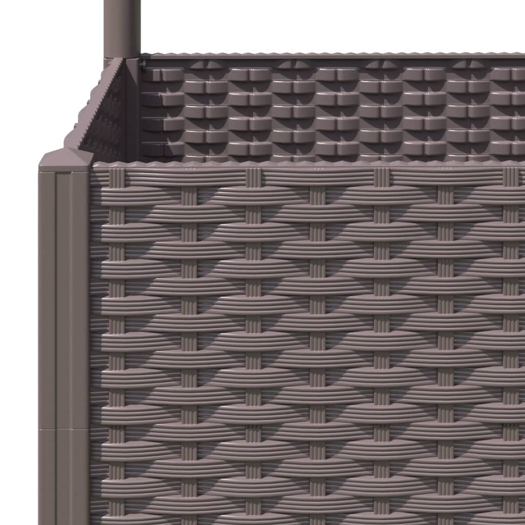 Plantenbak met trellis bruin 120x40x136 cm PP is nu te koop bij PeponiXL, paradijselijk wonen!