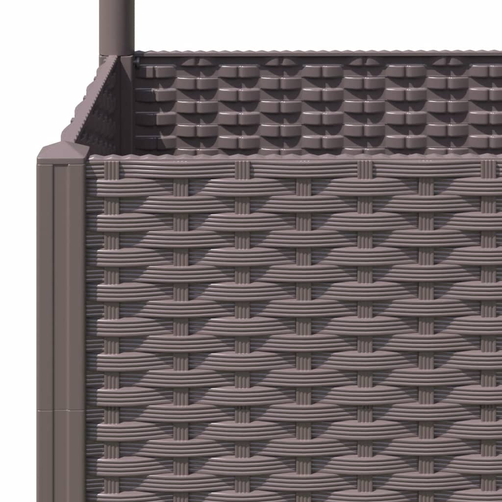 Plantenbak met latwerk 120x120x136 cm polypropeen bruin is nu te koop bij PeponiXL, paradijselijk wonen!