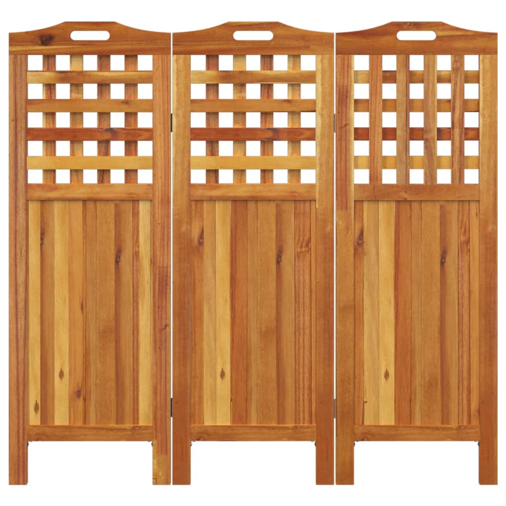 Kamerscherm met 3 panelen 121,5x2x115 cm massief acaciahout is nu te koop bij PeponiXL, paradijselijk wonen!