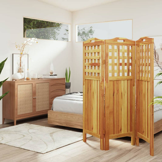 Kamerscherm met 3 panelen 121,5x2x115 cm massief acaciahout is nu te koop bij PeponiXL, paradijselijk wonen!