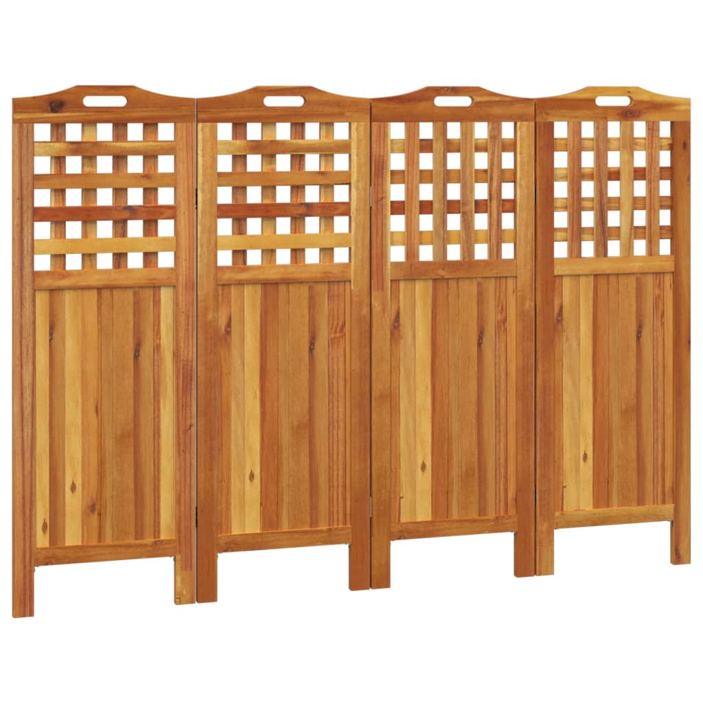 Kamerscherm met 4 panelen 162x2x115 cm massief acaciahout is nu te koop bij PeponiXL, paradijselijk wonen!