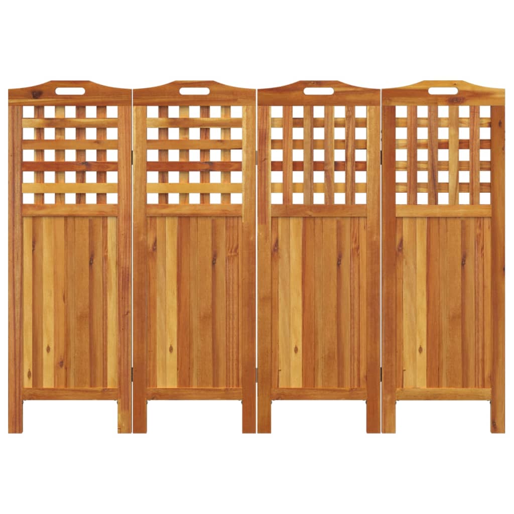 Kamerscherm met 4 panelen 162x2x115 cm massief acaciahout is nu te koop bij PeponiXL, paradijselijk wonen!
