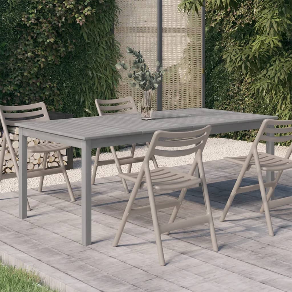 Tuintafel 200x100x75 cm massief acaciahout grijs is nu te koop bij PeponiXL, paradijselijk wonen!