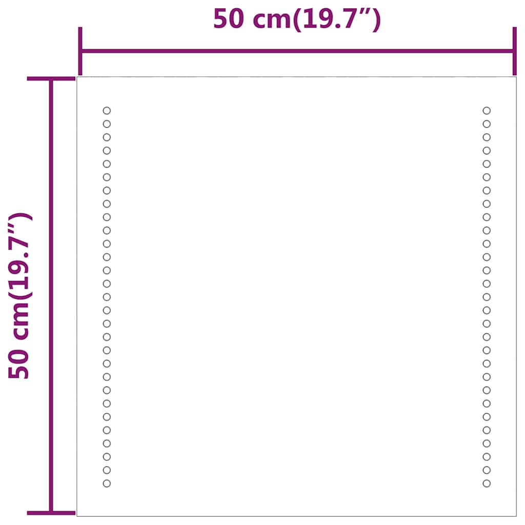 Badkamerspiegel LED 50x50 cm is nu te koop bij PeponiXL, paradijselijk wonen!