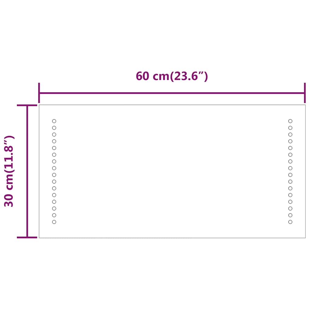 Badkamerspiegel LED 60x30 cm is nu te koop bij PeponiXL, paradijselijk wonen!