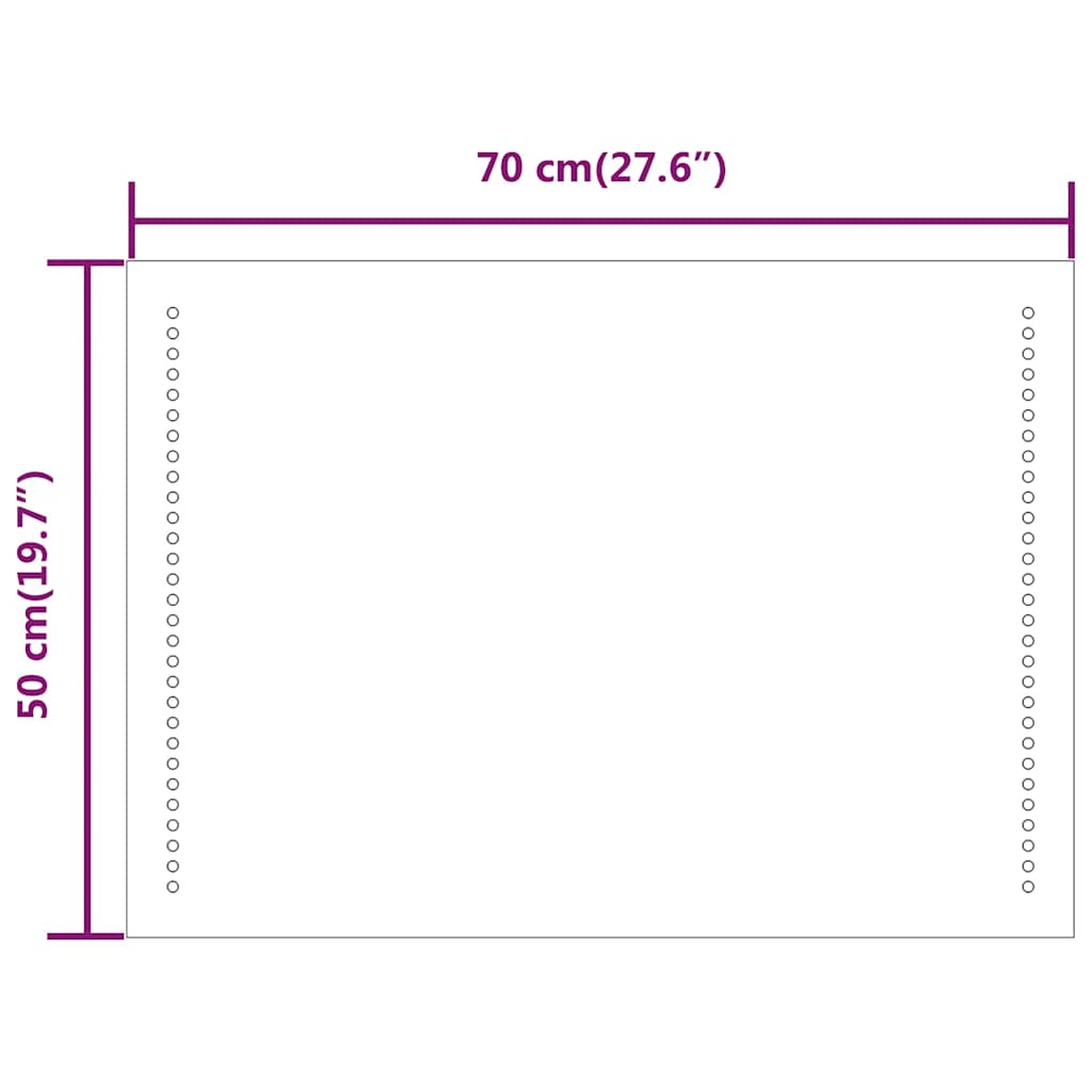 Badkamerspiegel LED 70x50 cm is nu te koop bij PeponiXL, paradijselijk wonen!