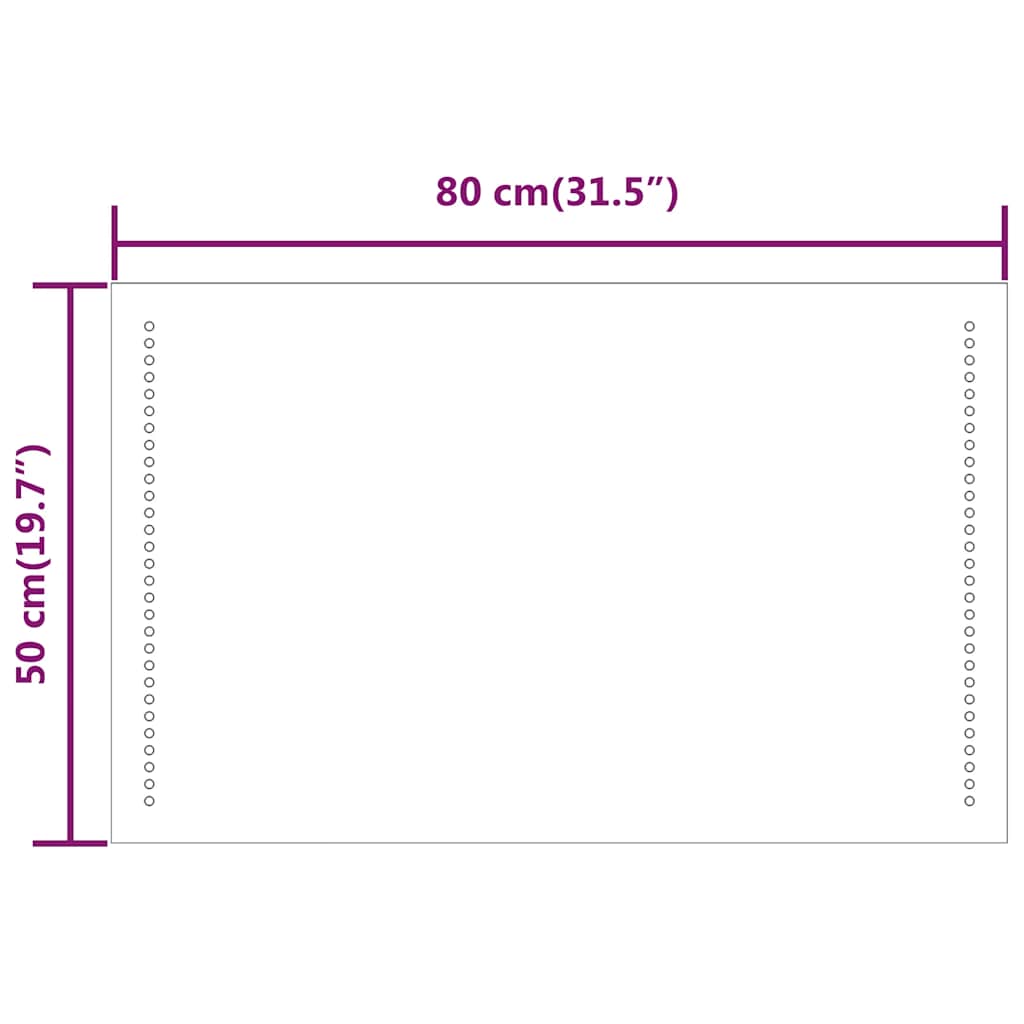 Badkamerspiegel LED 80x50 cm is nu te koop bij PeponiXL, paradijselijk wonen!