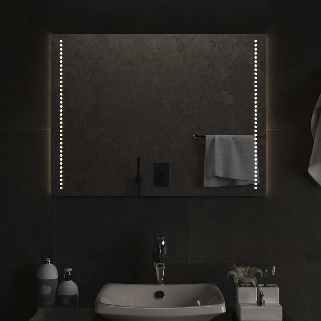 Badkamerspiegel LED 80x60 cm is nu te koop bij PeponiXL, paradijselijk wonen!