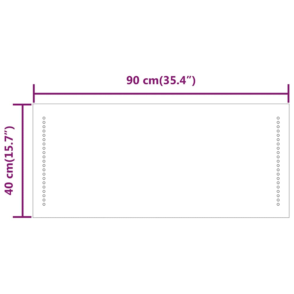Badkamerspiegel LED 90x40 cm is nu te koop bij PeponiXL, paradijselijk wonen!