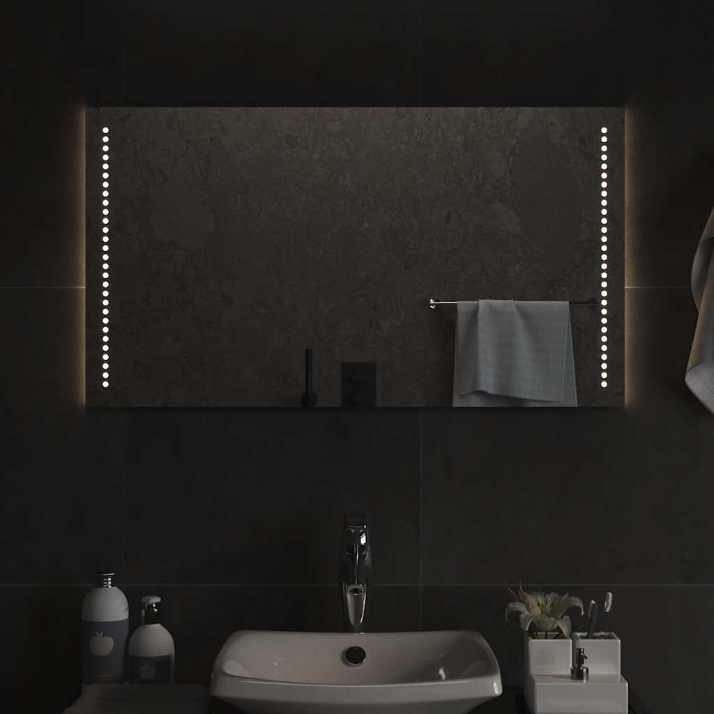 Badkamerspiegel LED 90x50 cm is nu te koop bij PeponiXL, paradijselijk wonen!