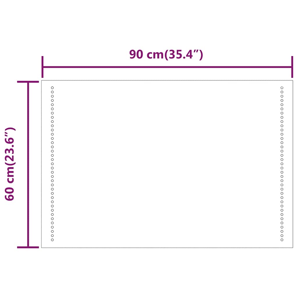 Badkamerspiegel LED 90x60 cm is nu te koop bij PeponiXL, paradijselijk wonen!
