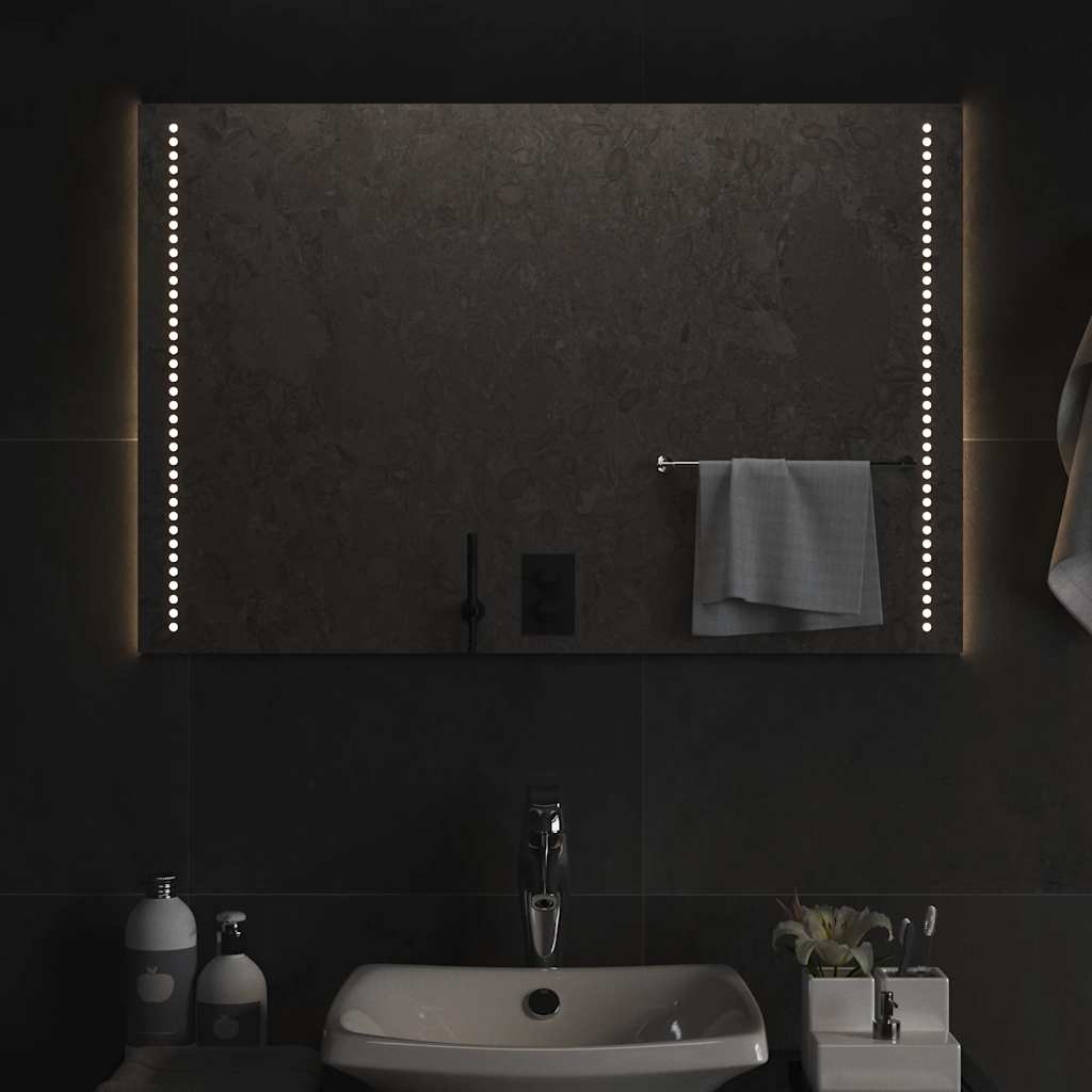 Badkamerspiegel LED 90x60 cm is nu te koop bij PeponiXL, paradijselijk wonen!