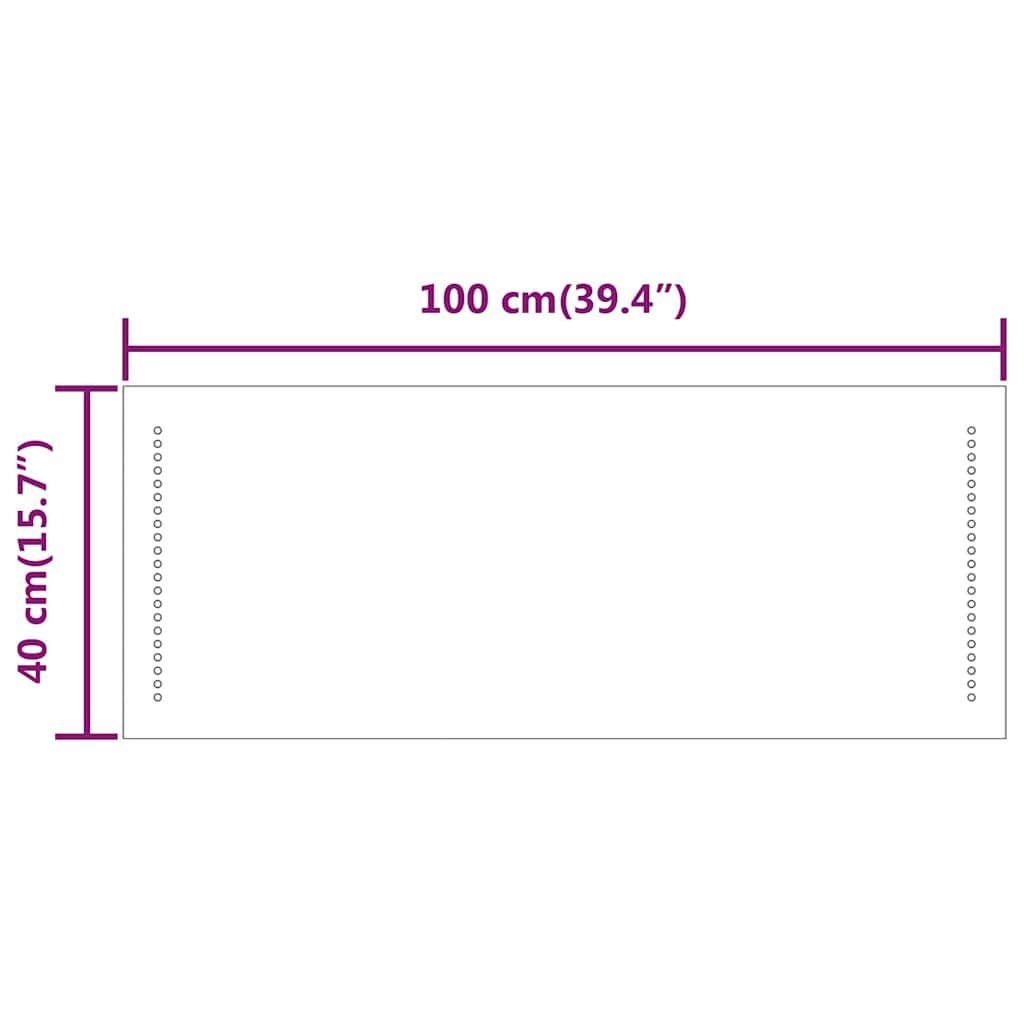 Badkamerspiegel LED 100x40 cm is nu te koop bij PeponiXL, paradijselijk wonen!