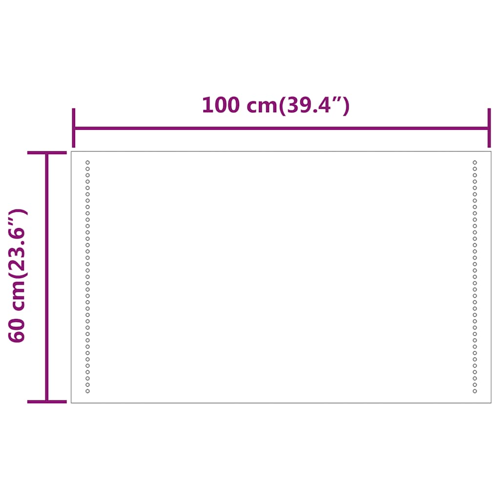 Badkamerspiegel LED 100x60 cm is nu te koop bij PeponiXL, paradijselijk wonen!