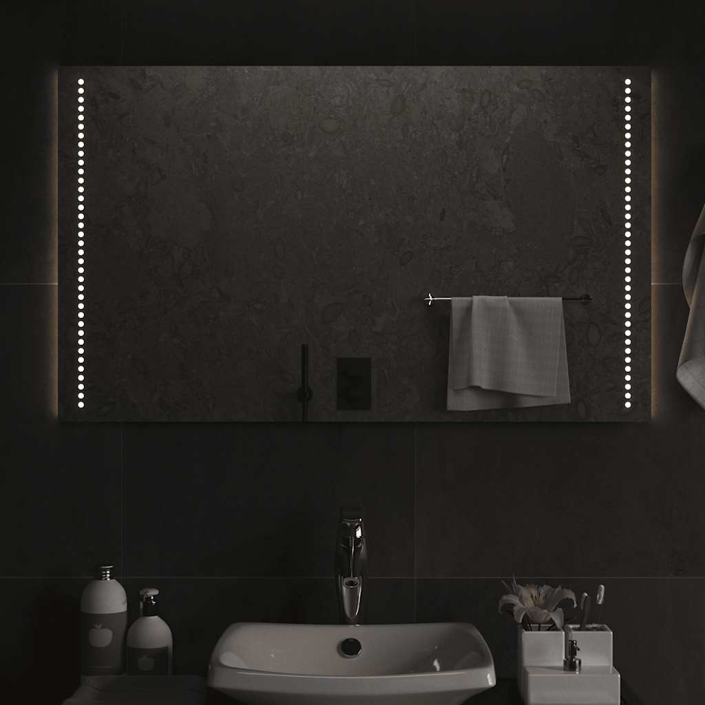 Badkamerspiegel LED 100x60 cm is nu te koop bij PeponiXL, paradijselijk wonen!