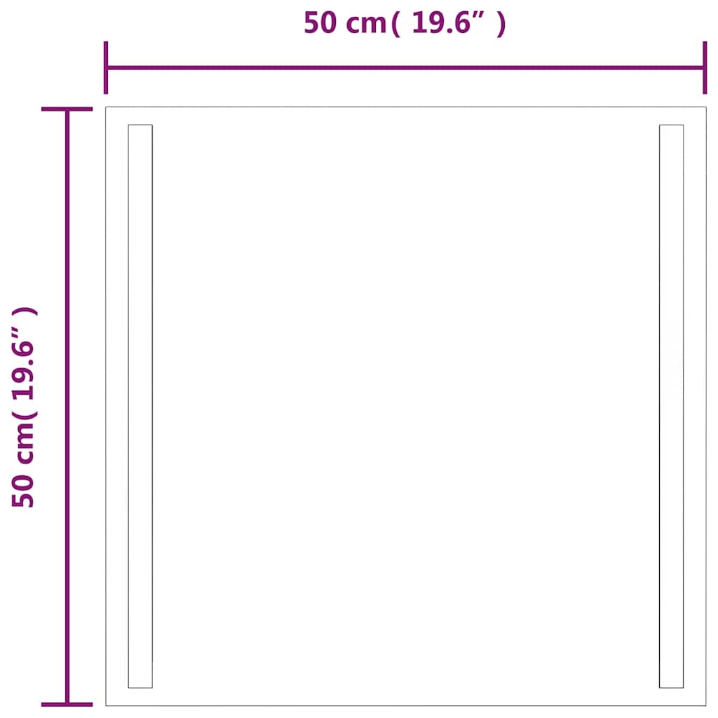 Badkamerspiegel LED 50x50 cm is nu te koop bij PeponiXL, paradijselijk wonen!