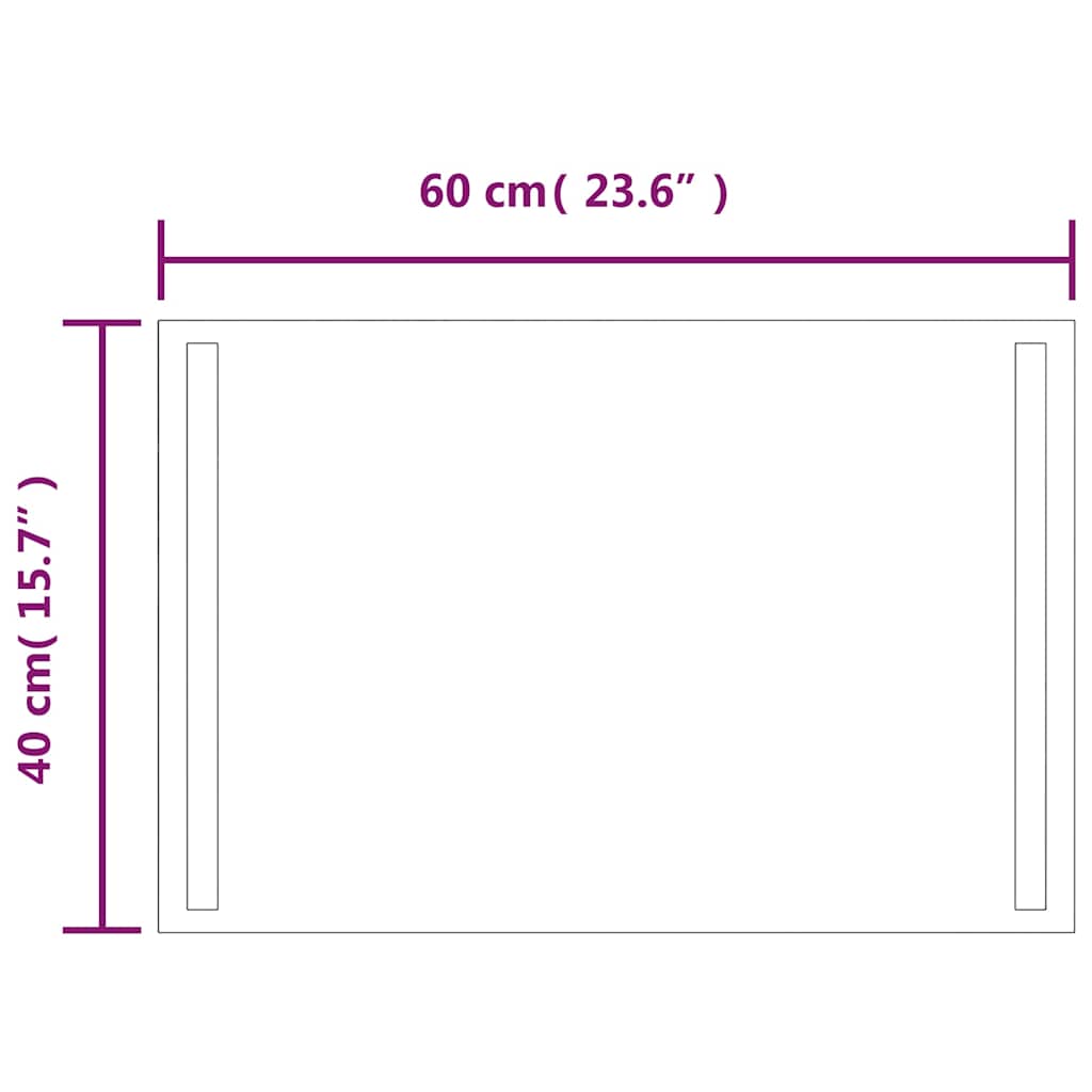Badkamerspiegel LED 60x40 cm is nu te koop bij PeponiXL, paradijselijk wonen!