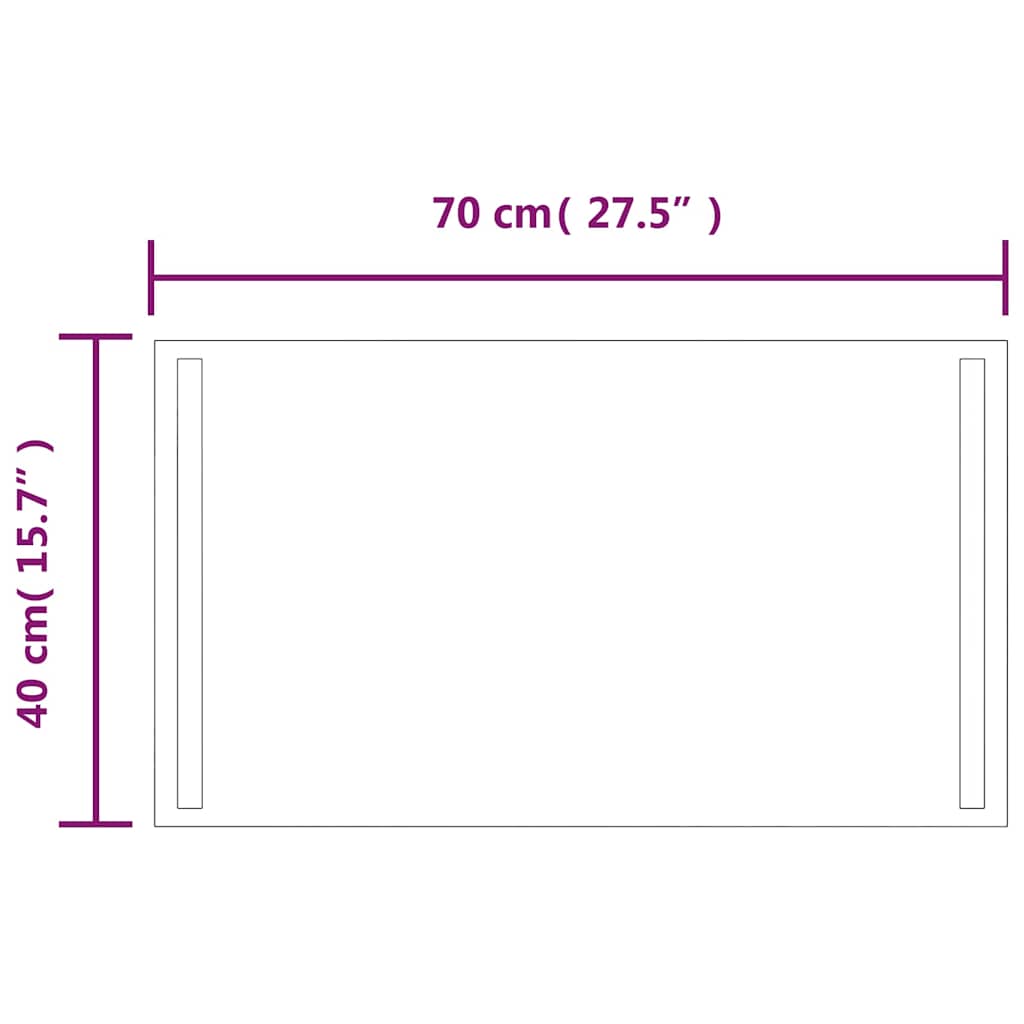 Badkamerspiegel LED 70x40 cm is nu te koop bij PeponiXL, paradijselijk wonen!