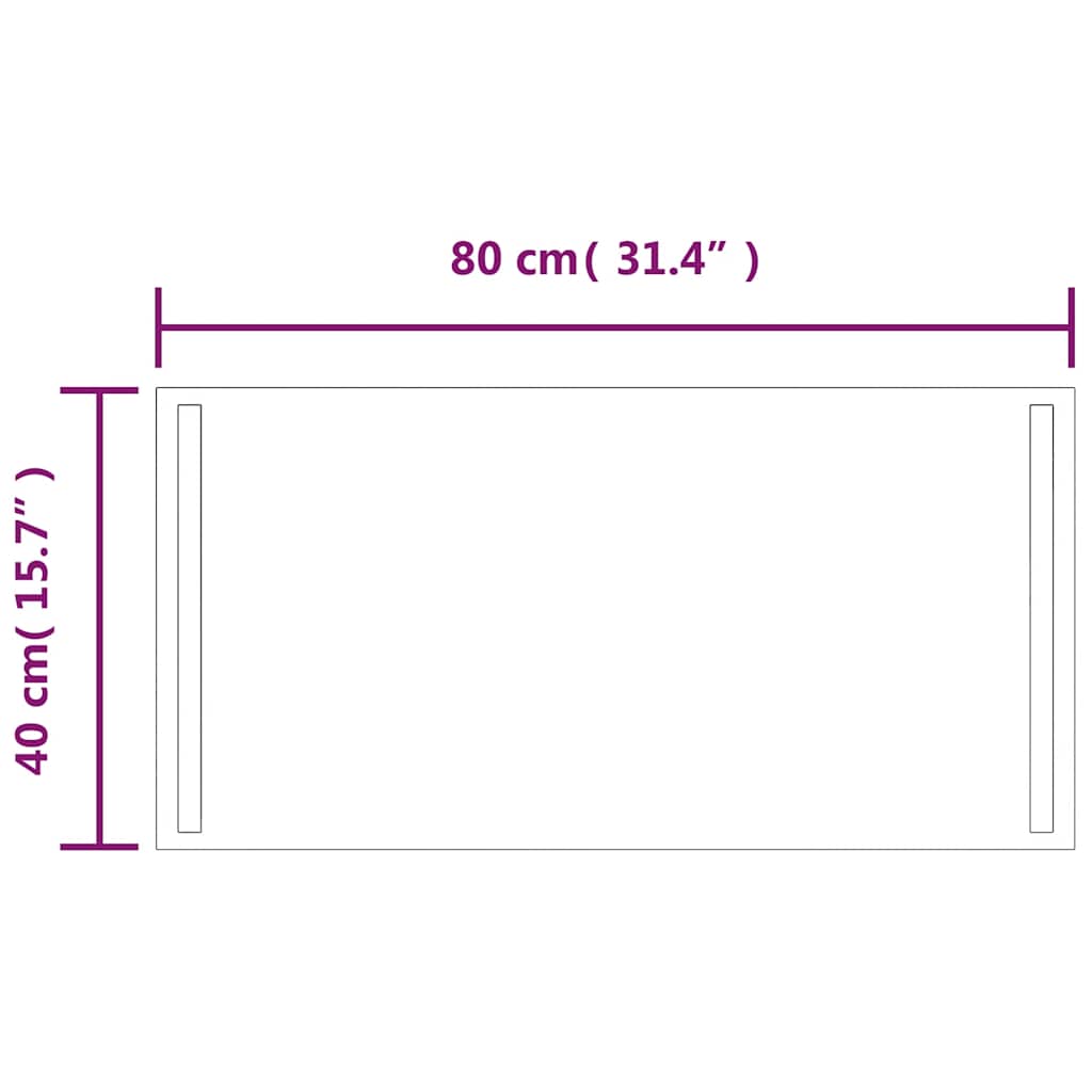 Badkamerspiegel LED 80x40 cm is nu te koop bij PeponiXL, paradijselijk wonen!