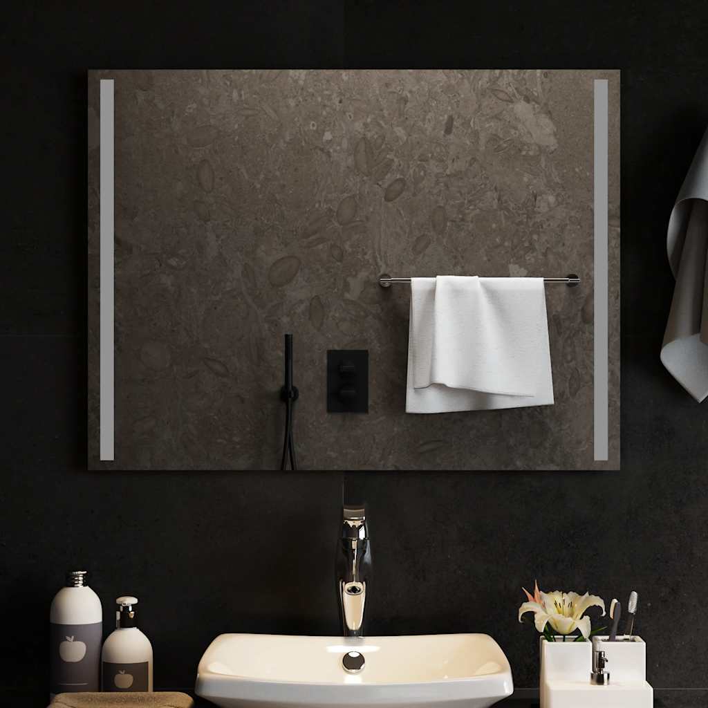 Badkamerspiegel LED 80x60 cm is nu te koop bij PeponiXL, paradijselijk wonen!