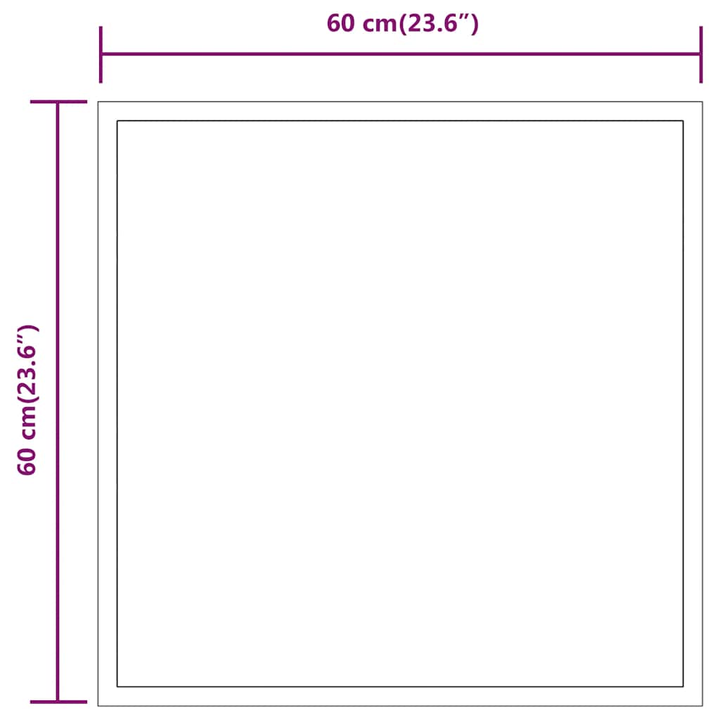 Badkamerspiegel LED 60x60 cm is nu te koop bij PeponiXL, paradijselijk wonen!
