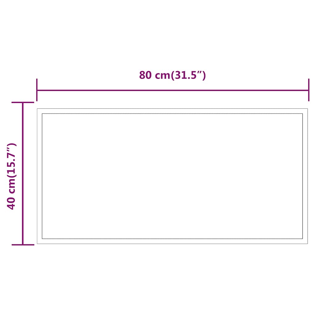 Badkamerspiegel LED 80x40 cm is nu te koop bij PeponiXL, paradijselijk wonen!