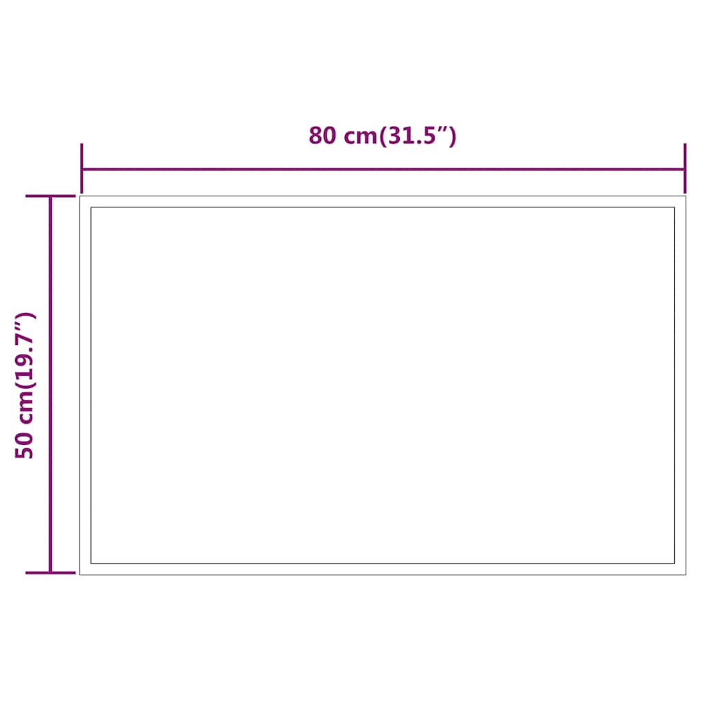Badkamerspiegel LED 80x50 cm is nu te koop bij PeponiXL, paradijselijk wonen!