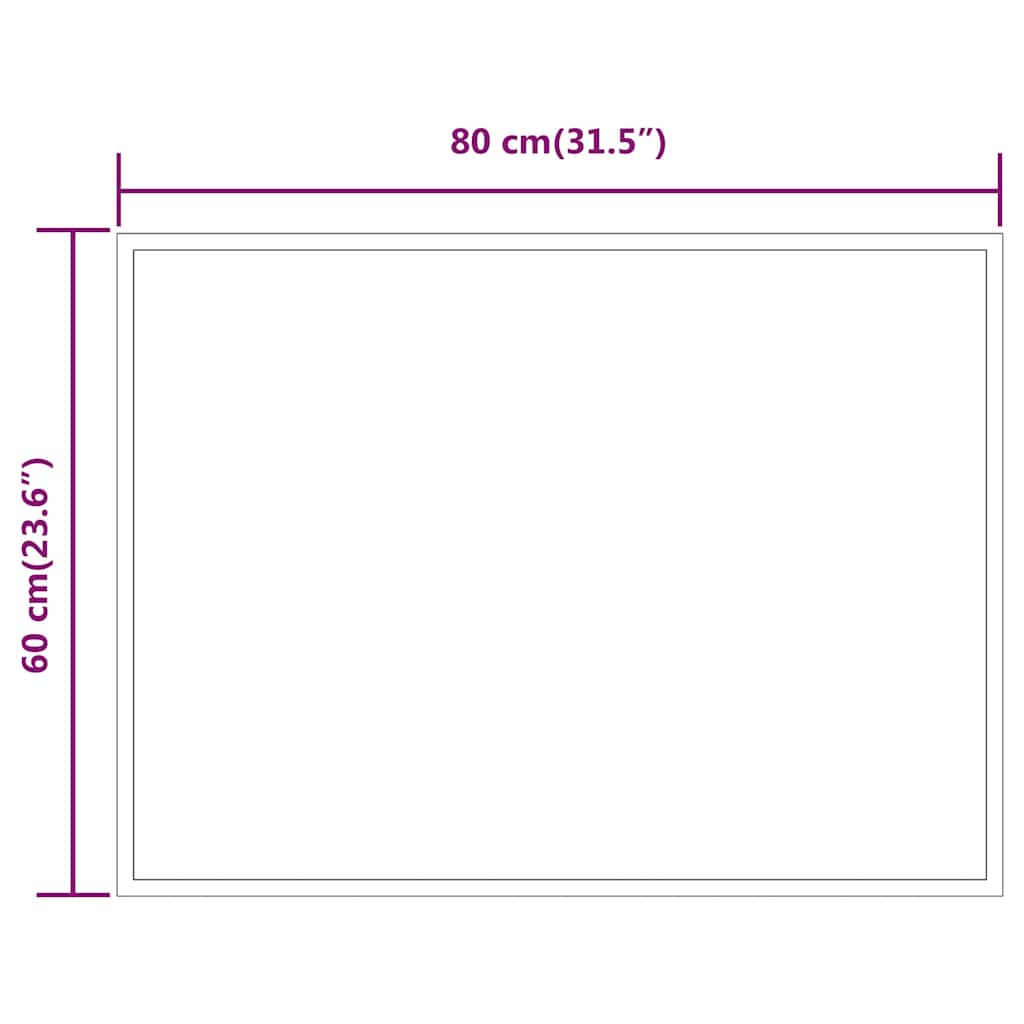 Badkamerspiegel LED 80x60 cm is nu te koop bij PeponiXL, paradijselijk wonen!