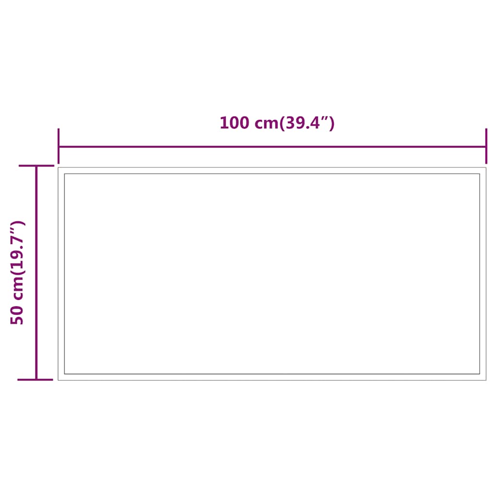 Badkamerspiegel LED 100x50 cm is nu te koop bij PeponiXL, paradijselijk wonen!