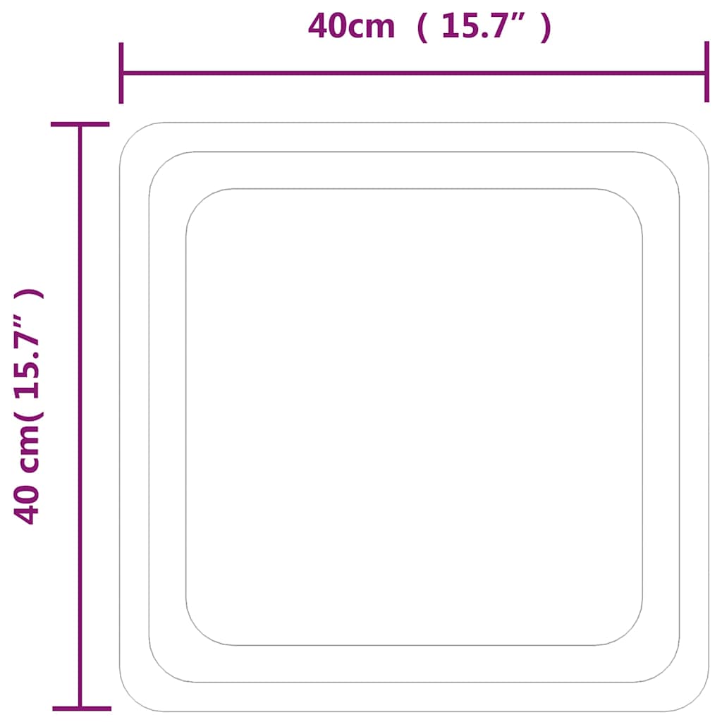 Badkamerspiegel LED 40x40 cm is nu te koop bij PeponiXL, paradijselijk wonen!