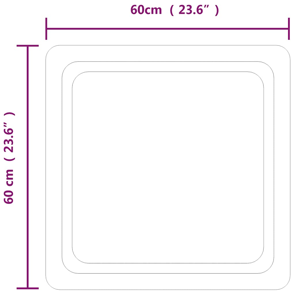Badkamerspiegel LED 60x60 cm is nu te koop bij PeponiXL, paradijselijk wonen!