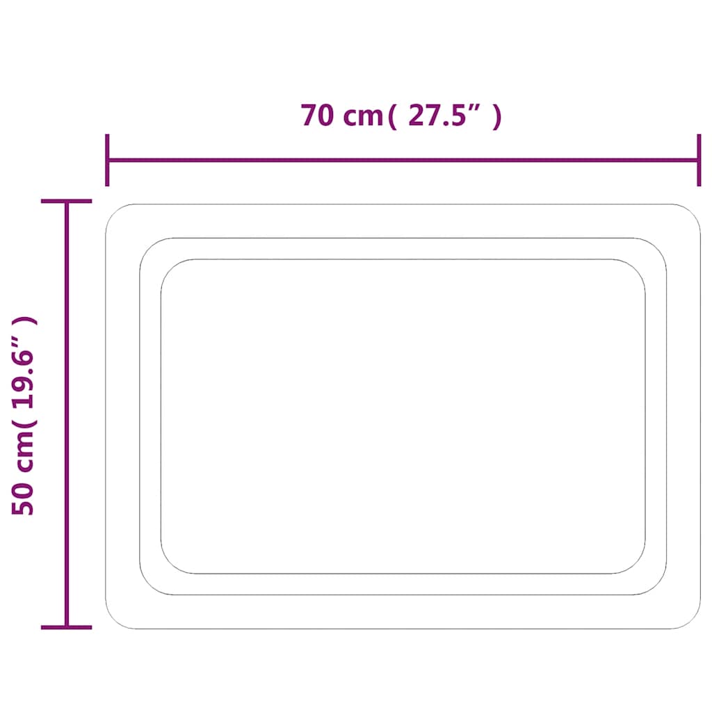 Badkamerspiegel LED 70x50 cm is nu te koop bij PeponiXL, paradijselijk wonen!