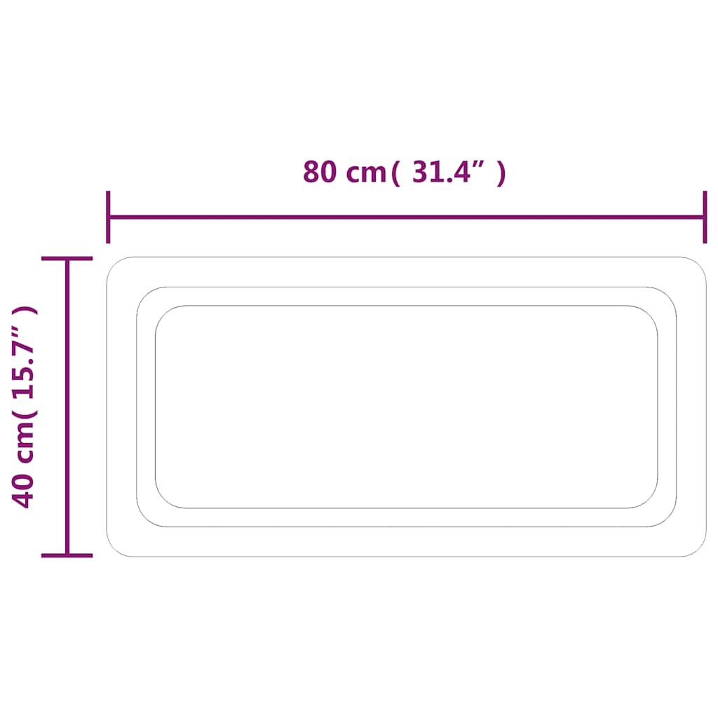 Badkamerspiegel LED 80x40 cm is nu te koop bij PeponiXL, paradijselijk wonen!