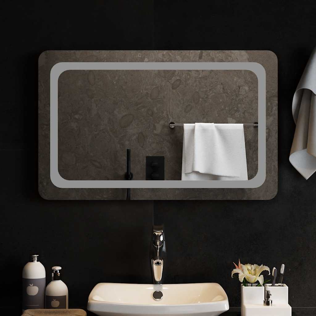 Badkamerspiegel LED 80x50 cm is nu te koop bij PeponiXL, paradijselijk wonen!