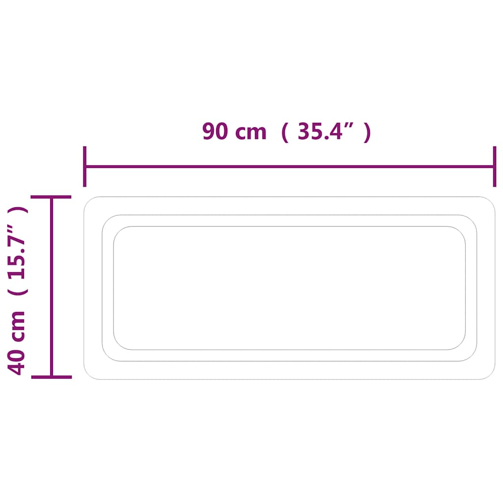 Badkamerspiegel LED 90x40 cm is nu te koop bij PeponiXL, paradijselijk wonen!